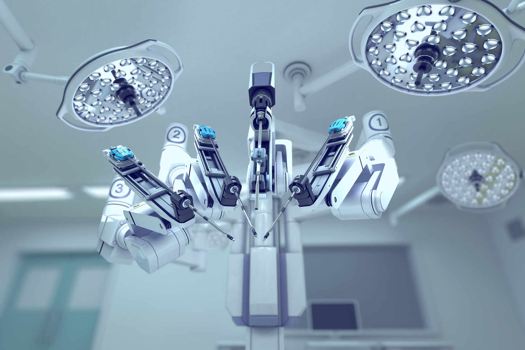 3D illustration of surgical robot